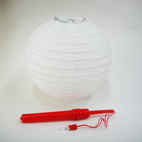 八吋燈籠-白(含燈桿)