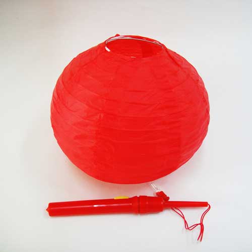 八吋燈籠-紅(含燈桿)