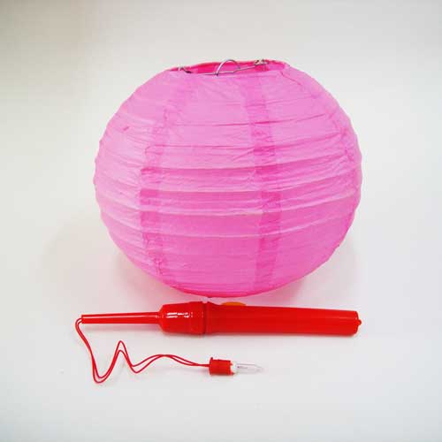 八吋燈籠-粉紅(含燈桿)