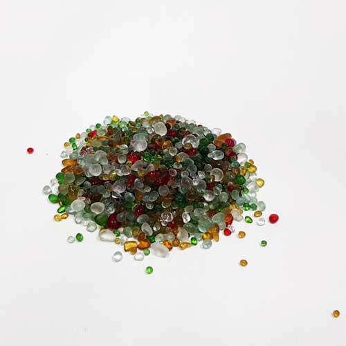 不規則玻璃珠-混色